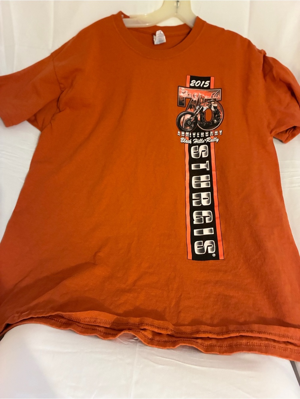2015 Sturgis Orange Graphic T-Shirt Size L